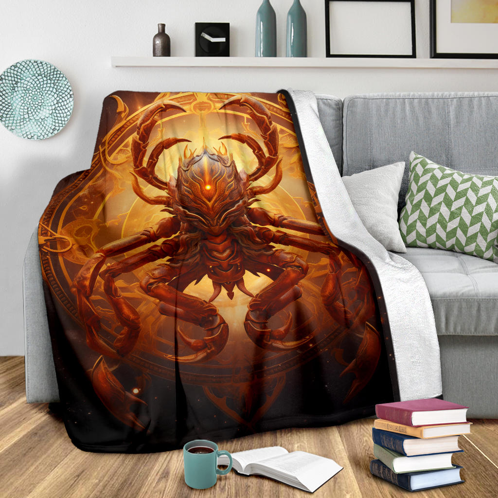 Scorpion Scorpius Zodiac Blanket, Scorpion Scorpius Zodiac Gifts, Scorpius Throw Blanket, Scorpius Fleece Blanket