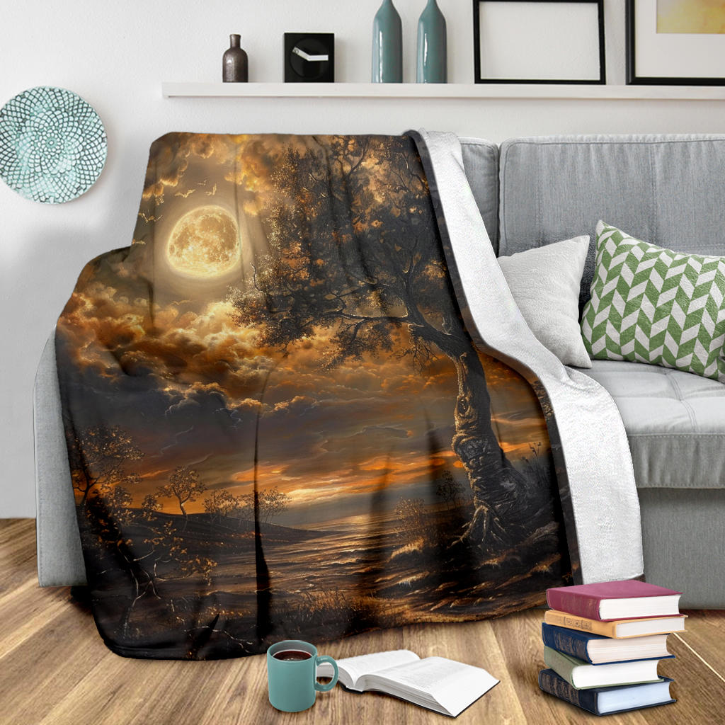 Mystic Moonlight Blanket, Mystic Moonlight Estetic Blanket, Mystic Moonlight Blanket Gift, Blanket