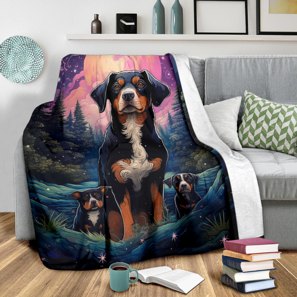 Entlebucher Mountain Blanket, Trippy Psychedelics Entlebucher Mountain Fleece Blanket, Entlebucher Mountain Throw Blanket, Entlebucher Mountain Gifts