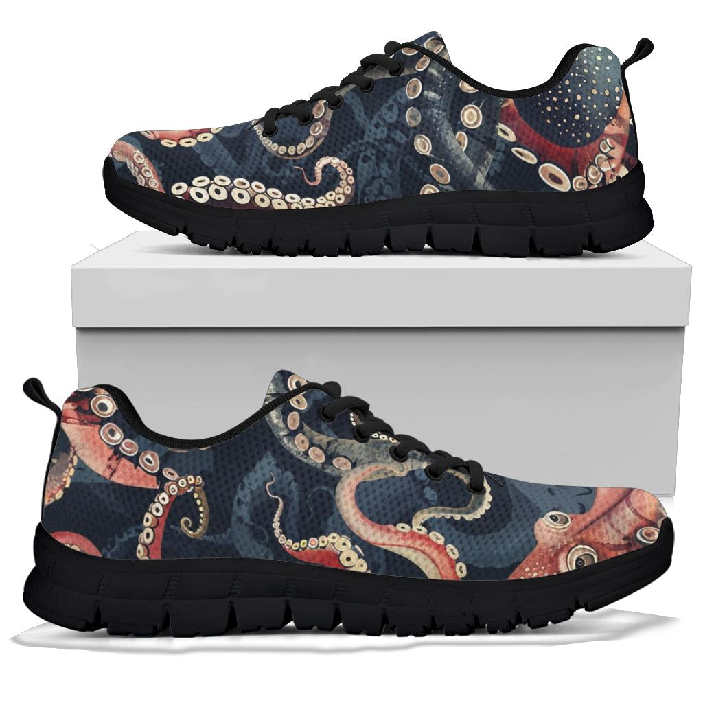 Octopus Patern Sneakers, Octopus Patern Sport Shoes, Octopus Patern Woman Man Kids Sneakers