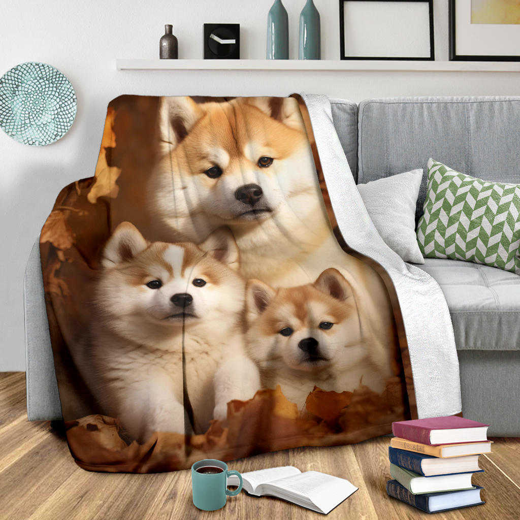 Akita Family Blanket, Akita Blanket, Akita Throw Blanket, Akira, Akira Gifts