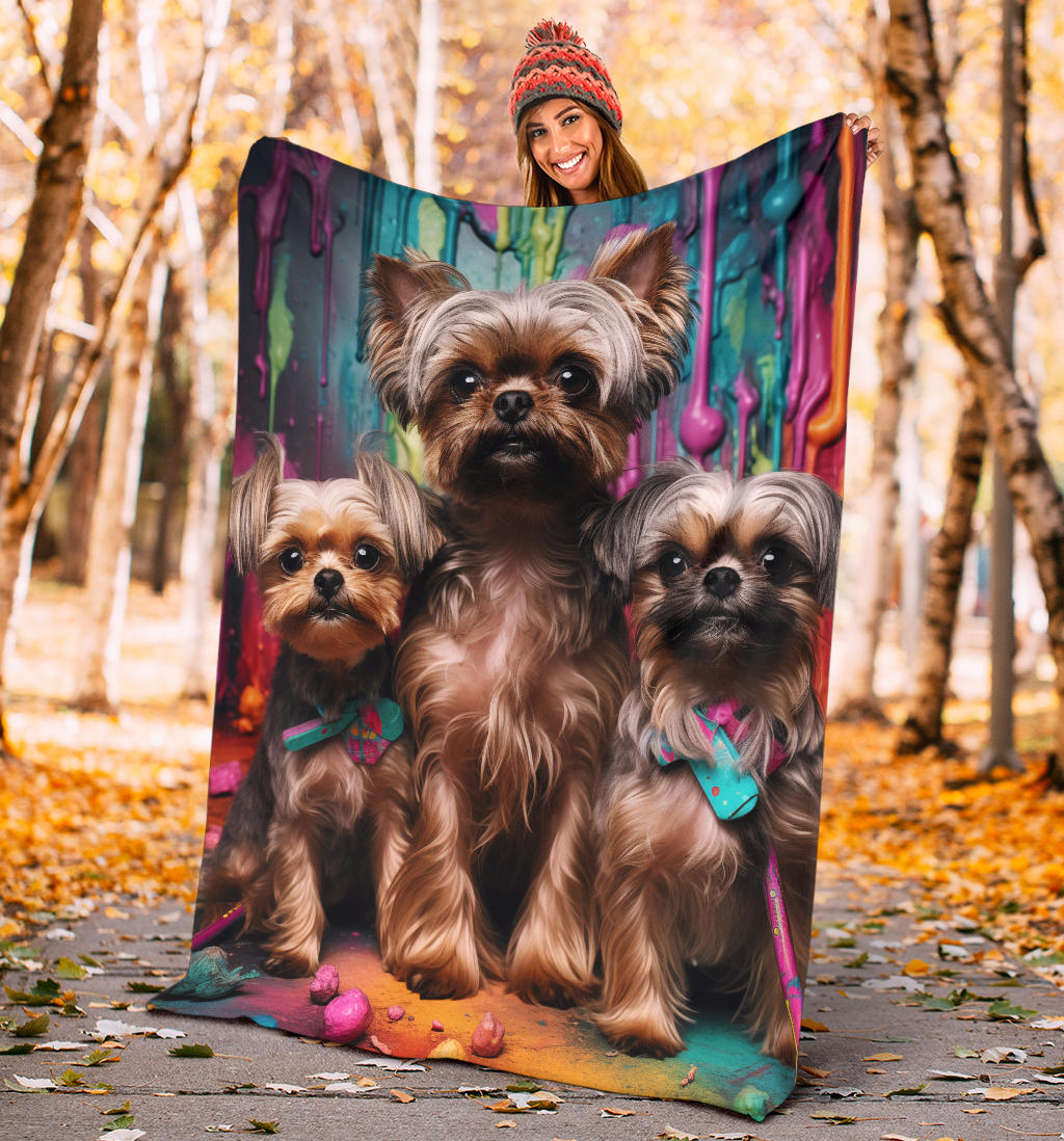 Brussels Griffon Blanket, Trippy Psychedelics Brussels Griffon Fleece Blanket, Brussels Griffon Throw Blanket, Brussels Griffon Gifts