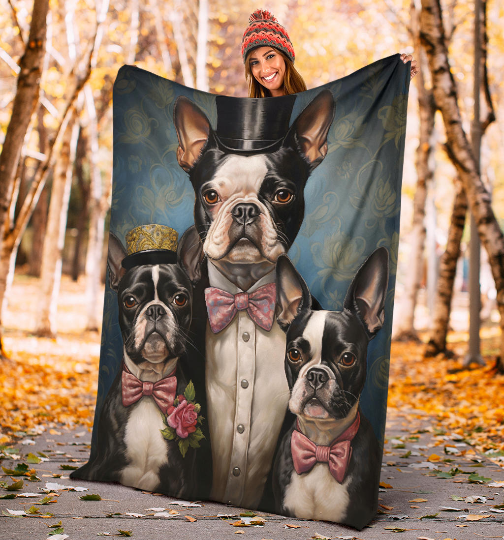 Boston Terrier Family Blanket, Boston Terrier Blanket, Boston Terrier Throw Blanket, Boston Terrier, Boston Terrier Gifts