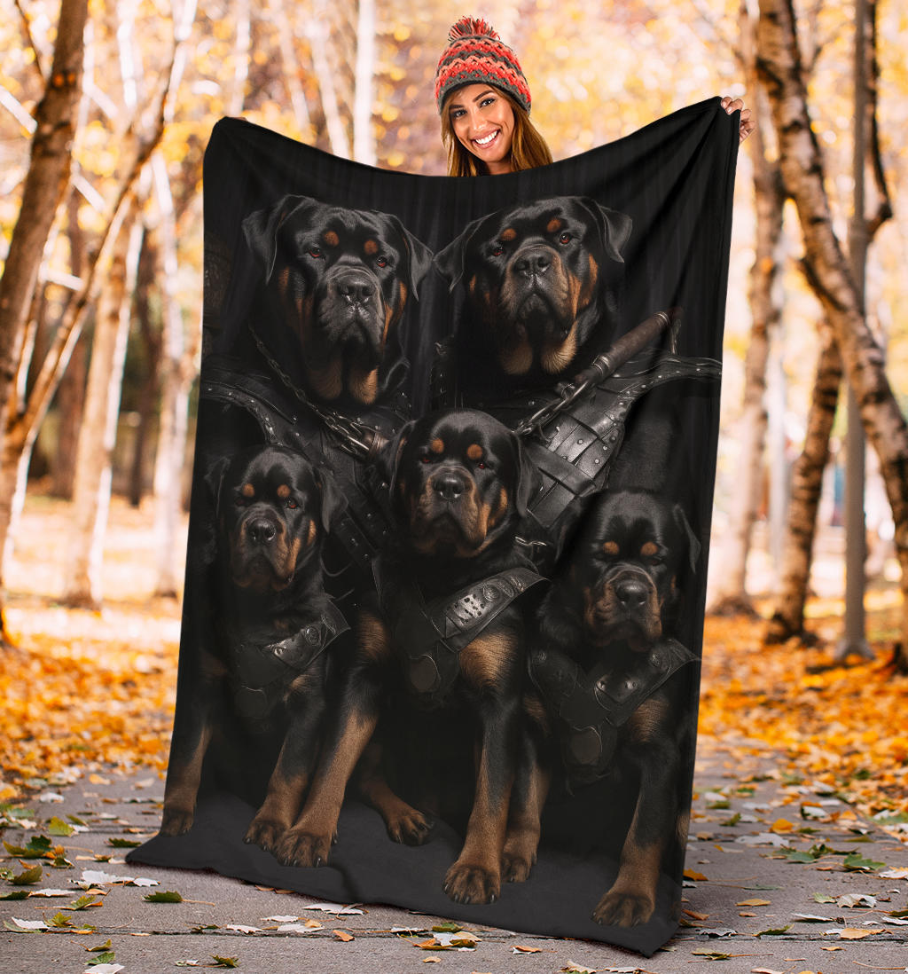 Rottweiler Family Blanket, Rottweiler Blanket, Rottweiler gifts, Rottweiler Throw Blanket