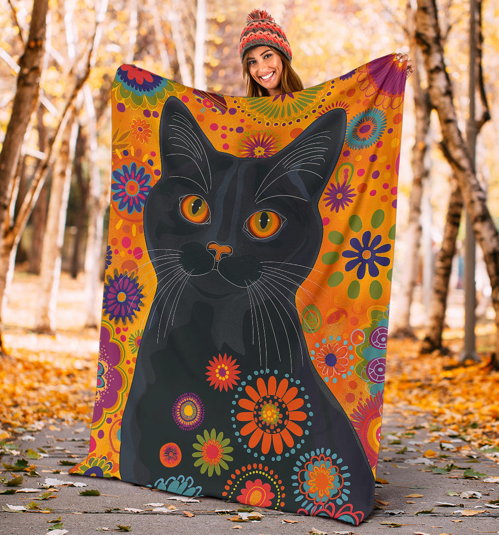 Chartreux cat Blanket, Trippy Psychedelics Chartreux cat Fleece Blanket, Chartreux cat Throw Blanket, Chartreux cat Gifts