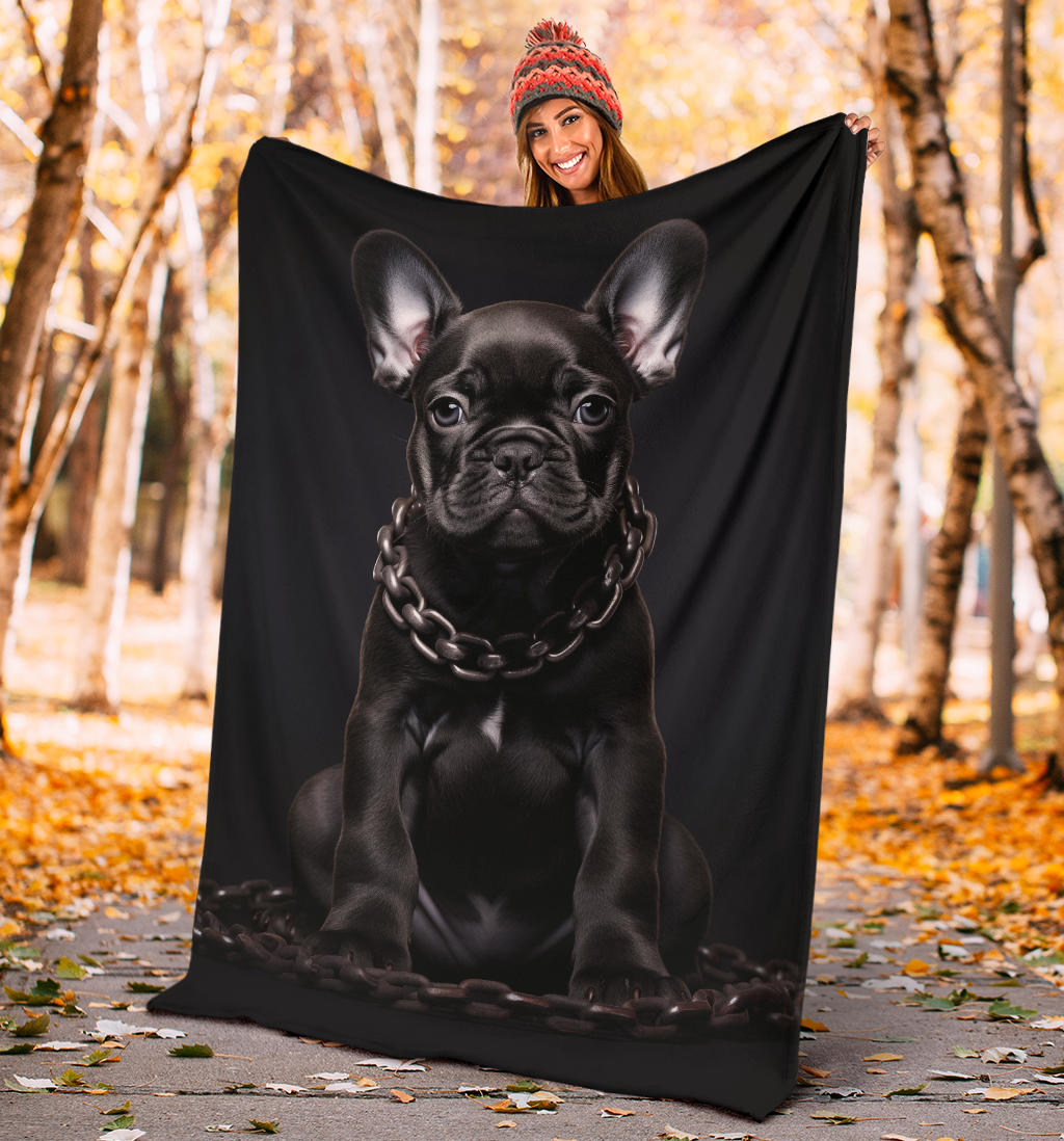 Black French Bulldog Blanket, French Bulldog Throw Blanket, French Bulldog Fleece Blanket, French Bulldog Gifts