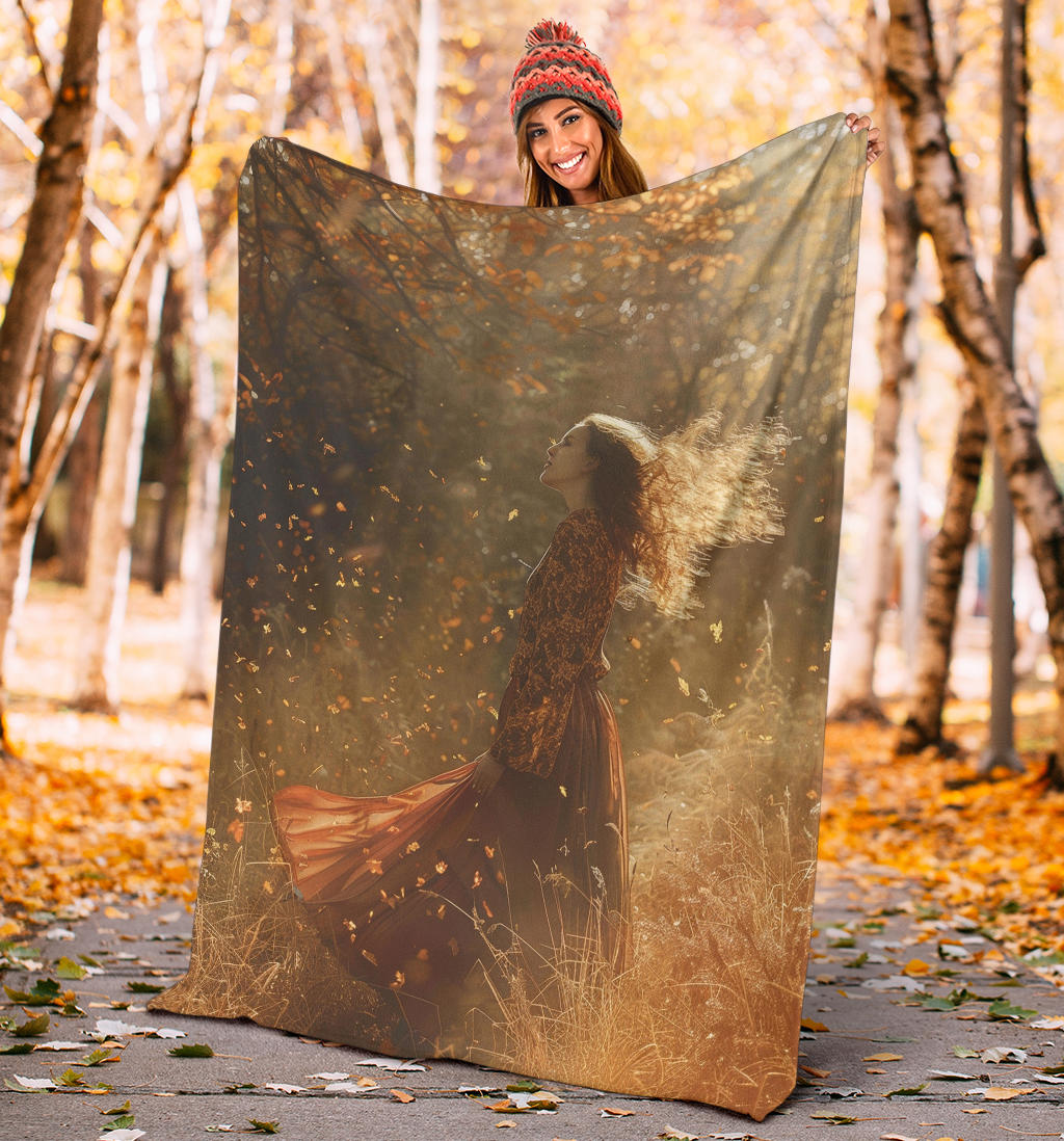 Autumn Aura Blanket, Autumn Aura Estetic Blanket, Autumn Aura Blanket Gift, Blanket
