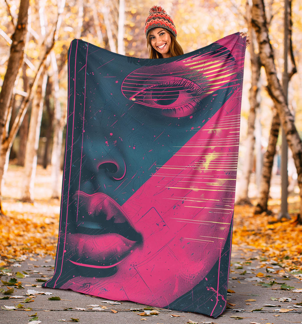 Retro Wave Blanket, Retro Wave Estetic Blanket, Retro Wave Blanket Gift, Blanket