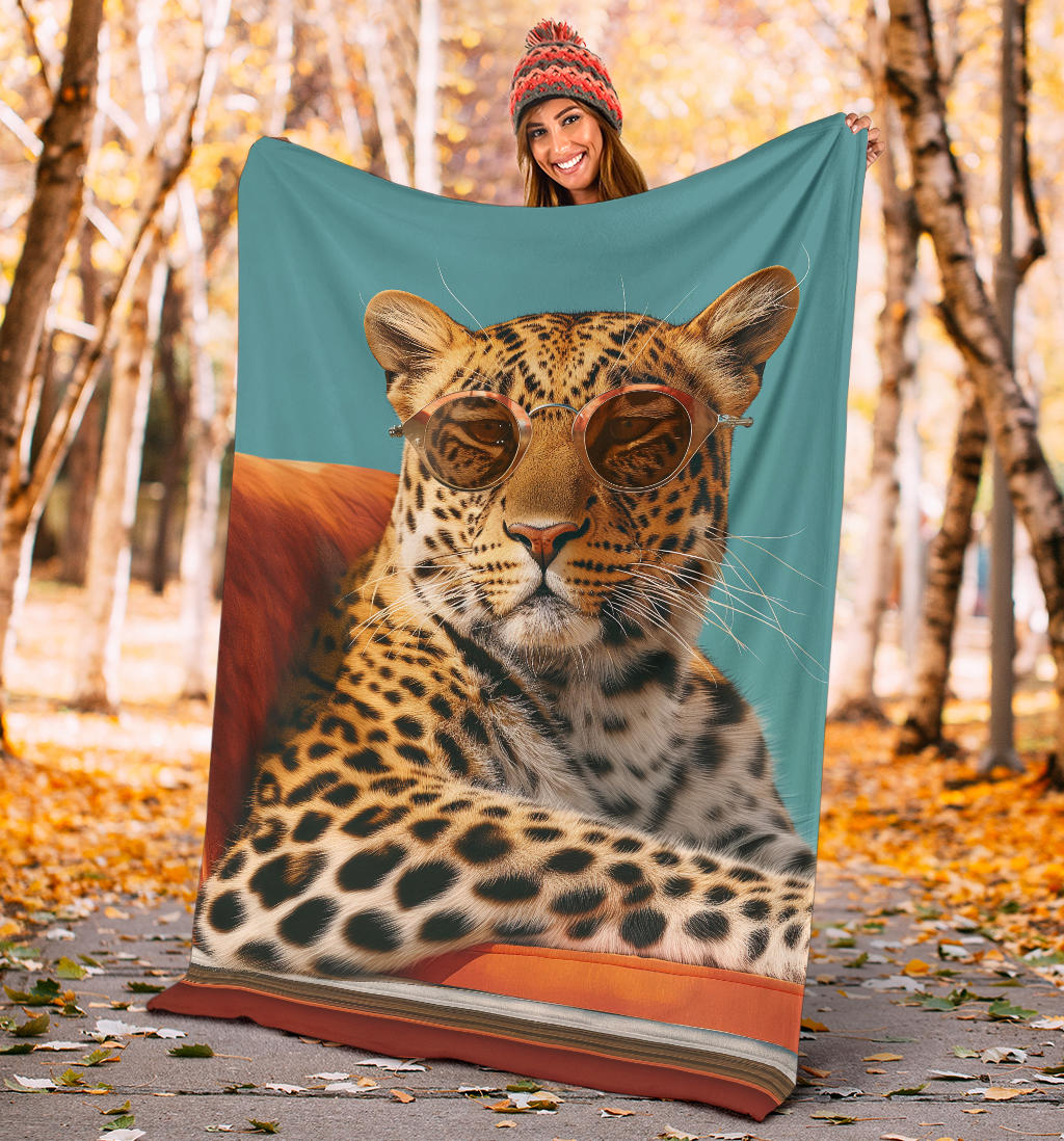 Leopard animal Blanket, Trippy Psychedelics Leopard animal Fleece Blanket,Leopard animal Throw Blanket, Leopard animal Gifts