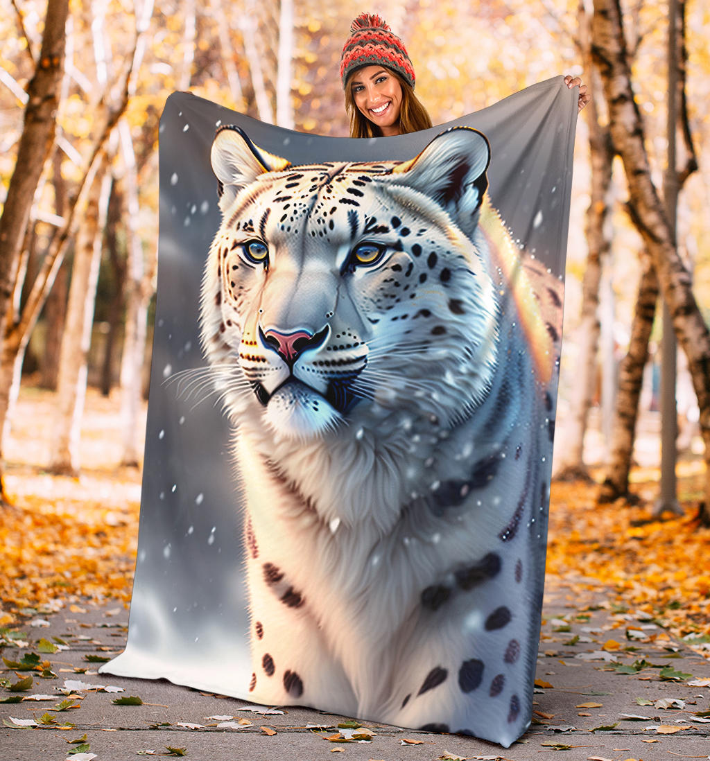 Snow Leopard Blanket