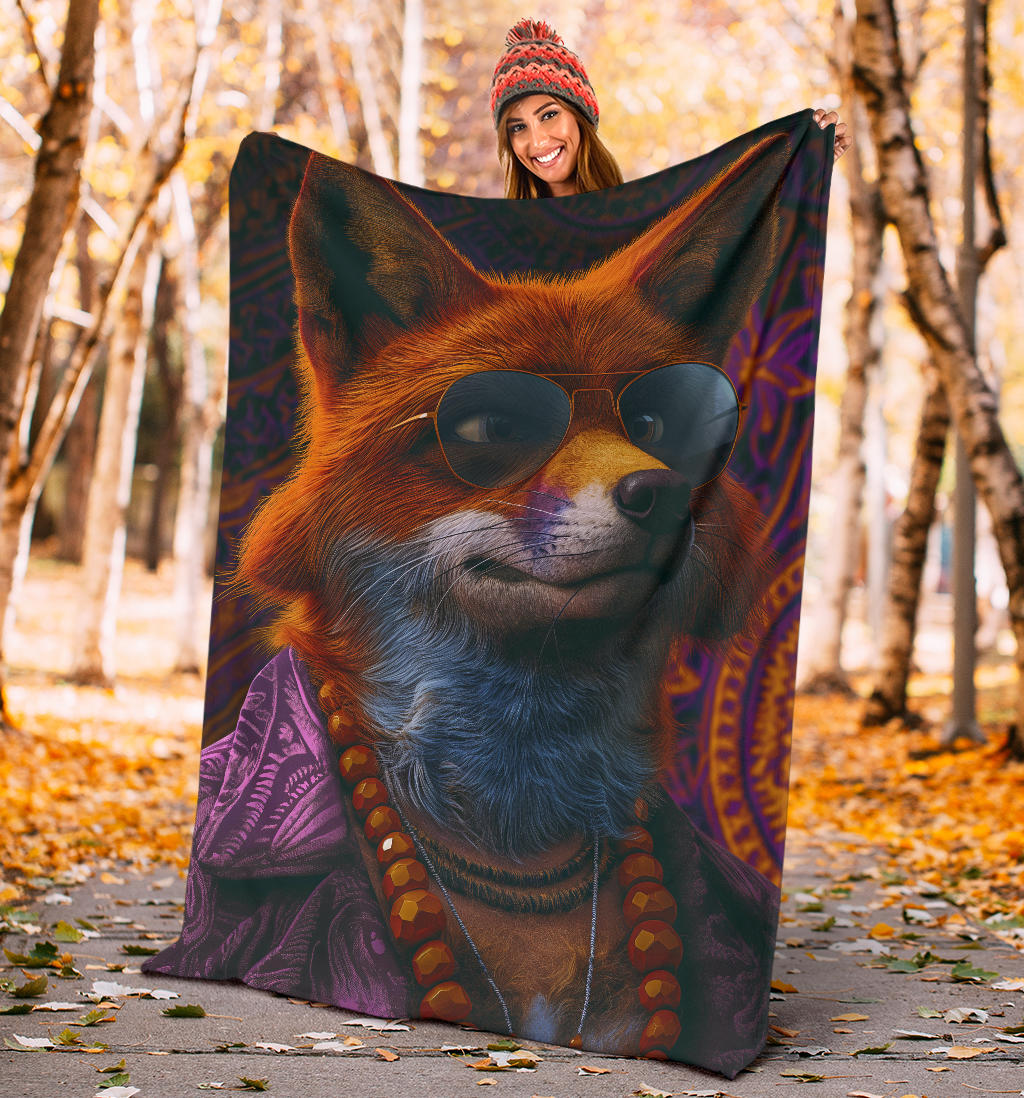 Jackal animal Blanket, Trippy Psychedelics Jackal animal Fleece Blanket, Jackal animal Throw Blanket, Jackal animal Gifts