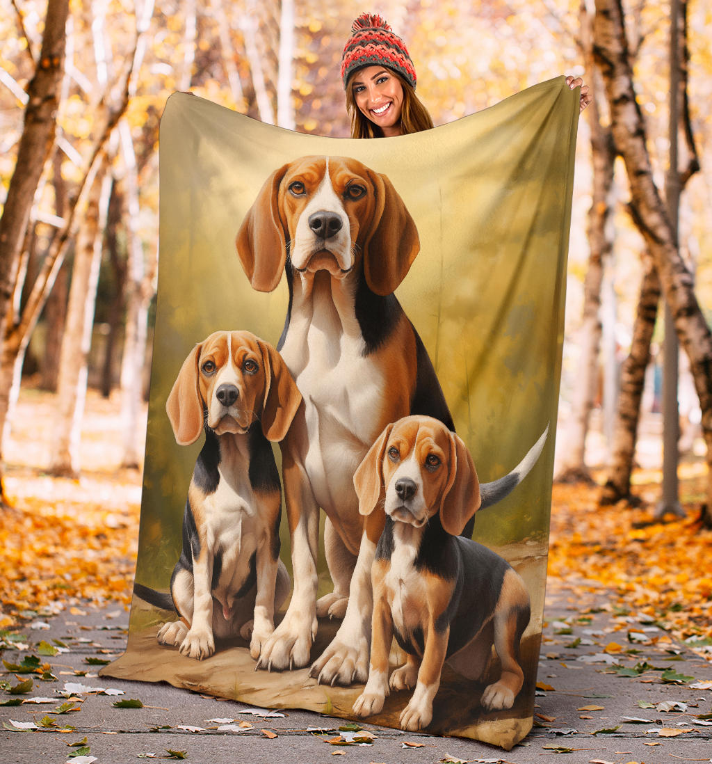 Beagle Family Blanket, Beagle Blanket, Beagle Gifts, Beagle Throw Blanket