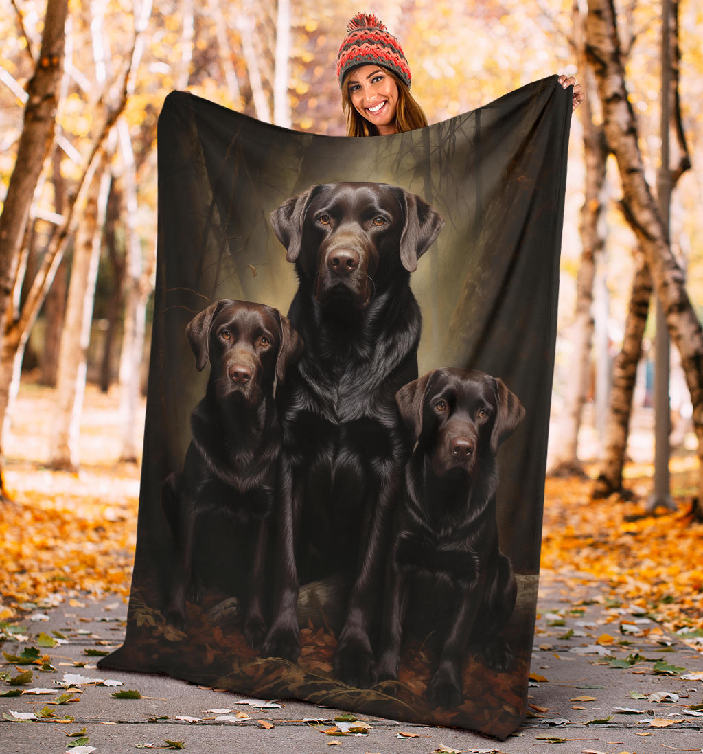 Labrador Retriever Family Blanket, Labrador Retriever Throw Blanket, Labrador Retriever Gifts, Labrador Retriever Fleece Blanket