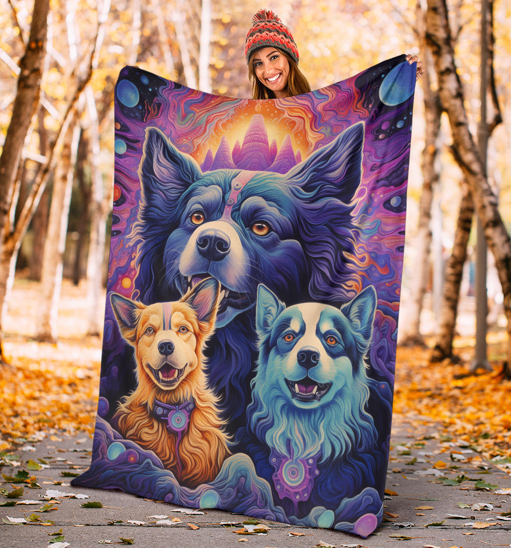 Asian Shepherd Blanket, Trippy Psychedelics Asian Shepherd Fleece Blanket, Asian Shepherd Throw Blanket, Asian Shepherd Gifts