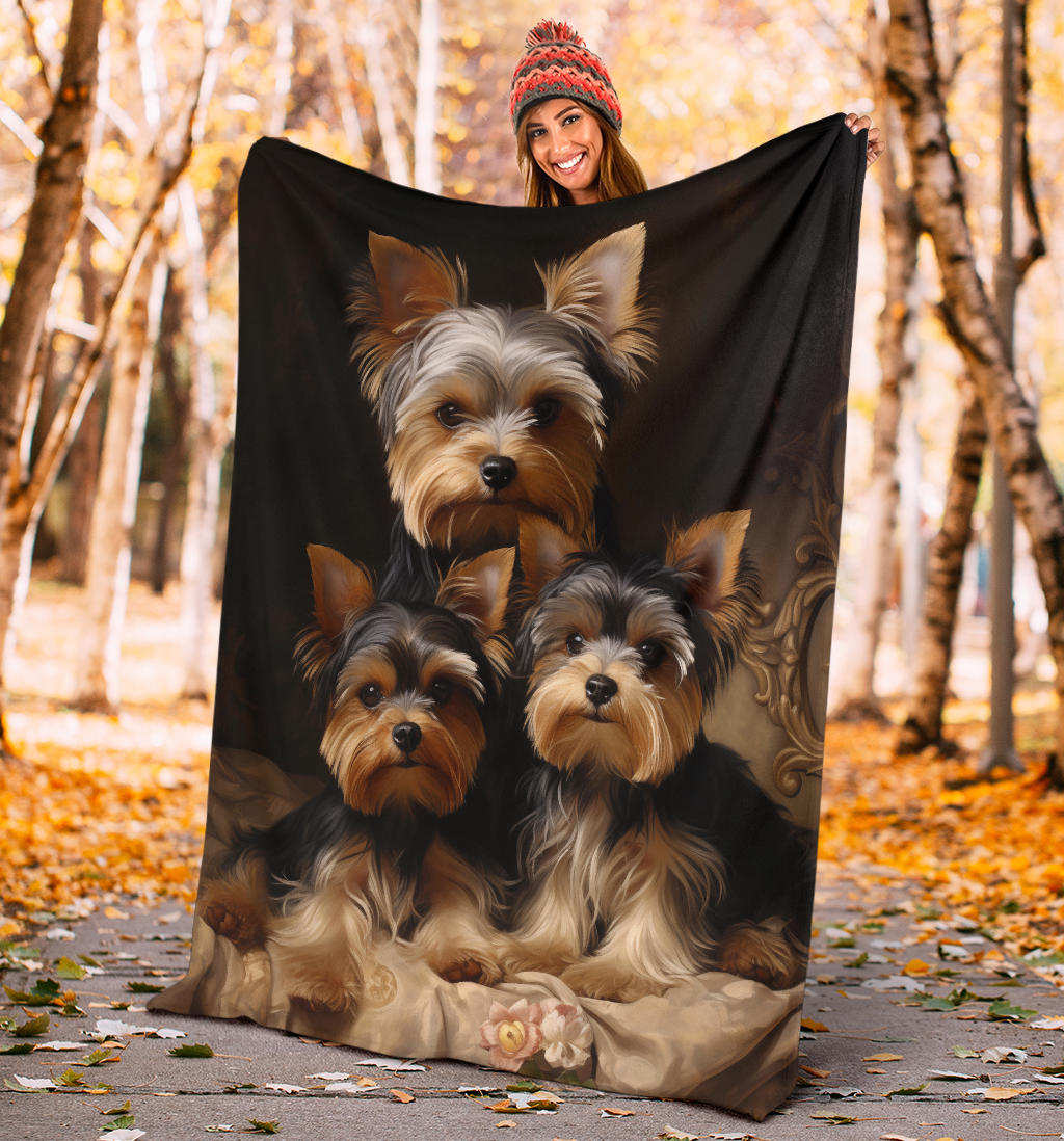 Yorkshire Terrier Family Blanket, Yorkshire Terrier Blanket, Yorkshire Terrier Gifts, Yorkshire Terrier Throw Blanket