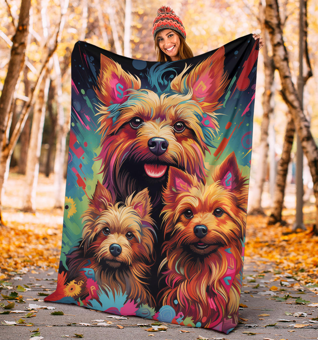 Australian Terri Blanket, Trippy Psychedelics Australian Terri Fleece Blanket, Australian Terri Throw Blanket, Australian Terri Gifts