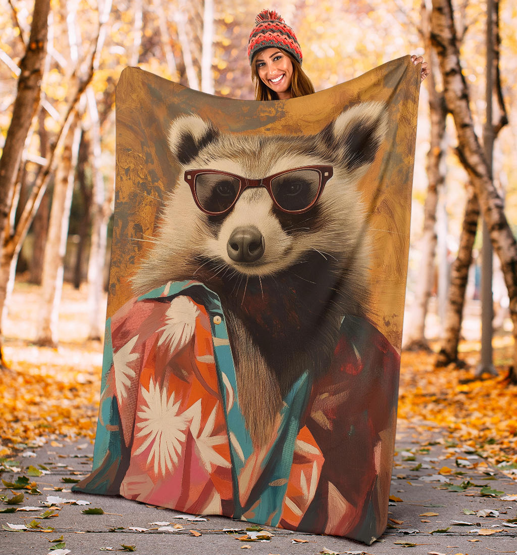 Badger Blanket, Trippy Psychedelics Badger Fleece Blanket, Badger Throw Blanket, Badger Gifts