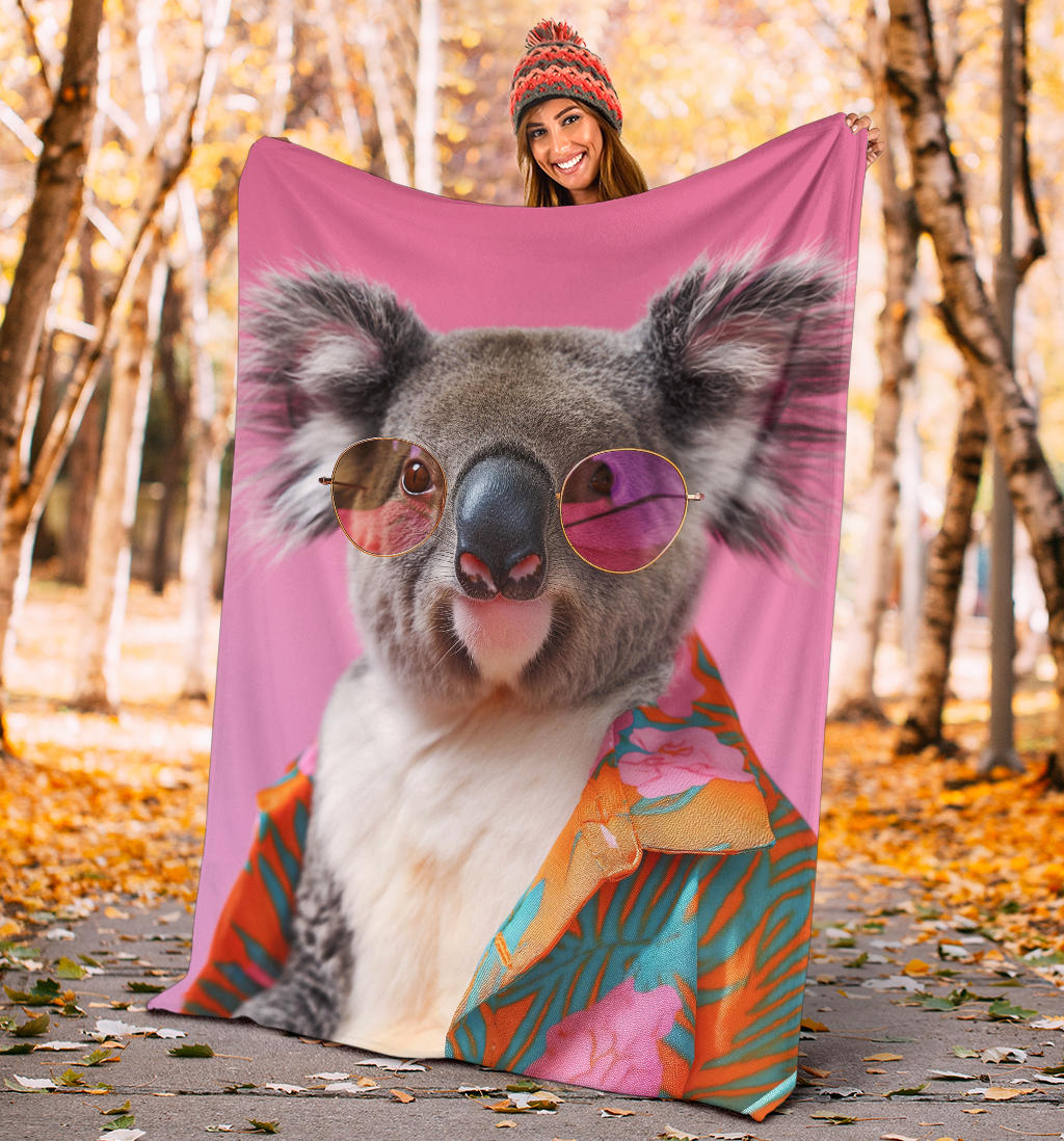 Koala animal Blanket, Trippy Psychedelics Koala animal Fleece Blanket, Koala animal Throw Blanket, Koala animal Gifts