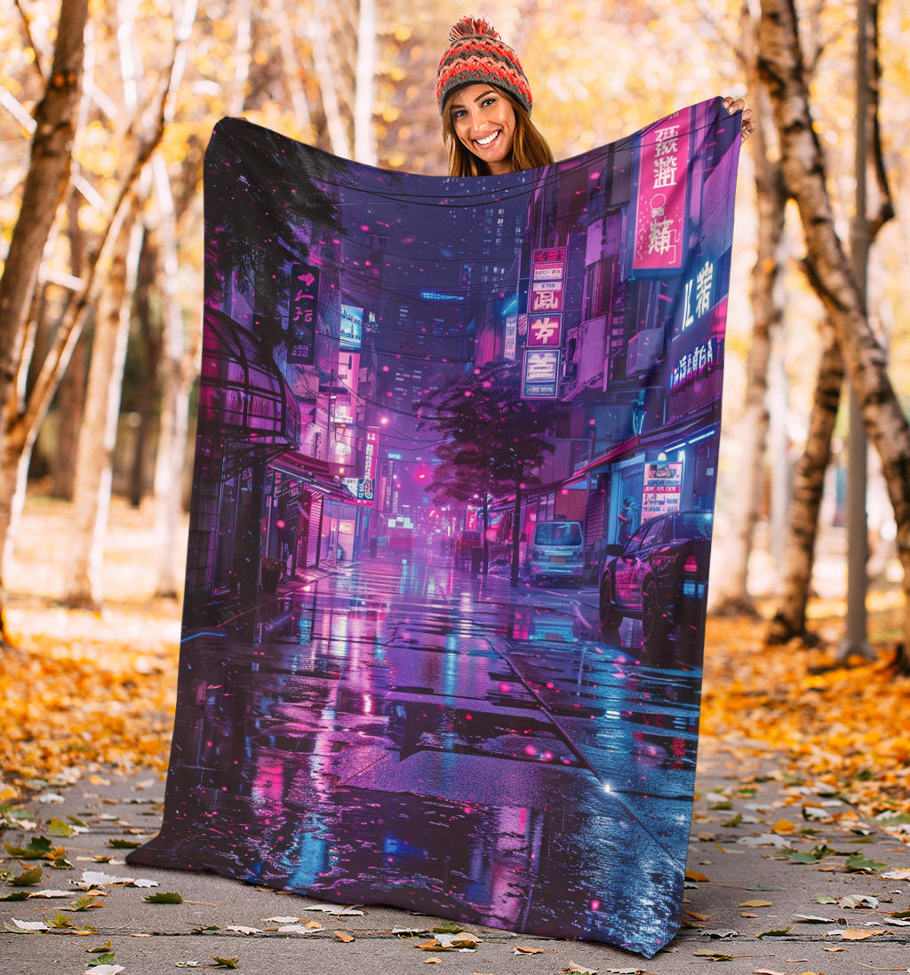 Neon Nights Banket, Neon Nights Estetic Blanket, Neon Nights Blanket Gift, Blanket