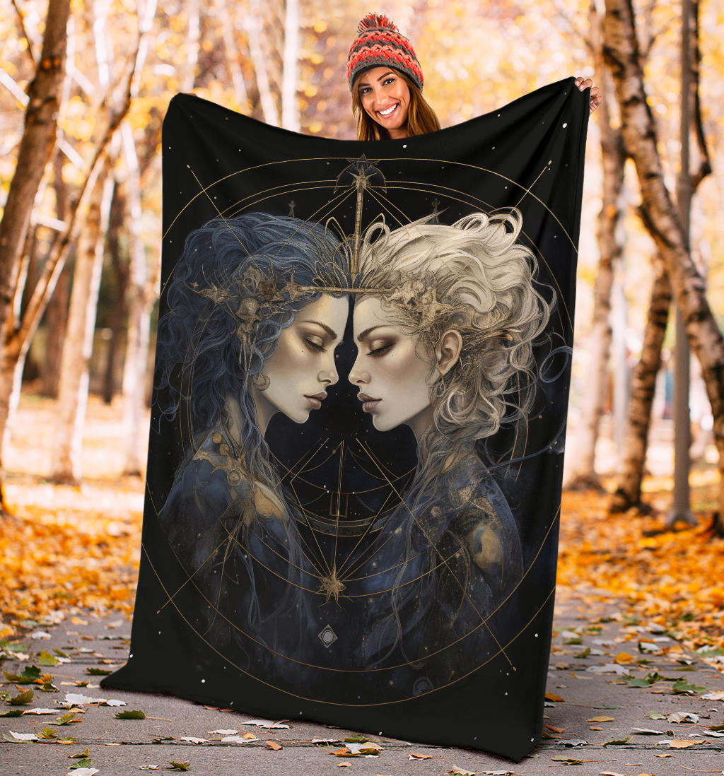 Gemini Zodiac Blanket, Twins Zodiac Sign, Gemini Zodiac Gifts, Gemini Zodiac Throw Blanket