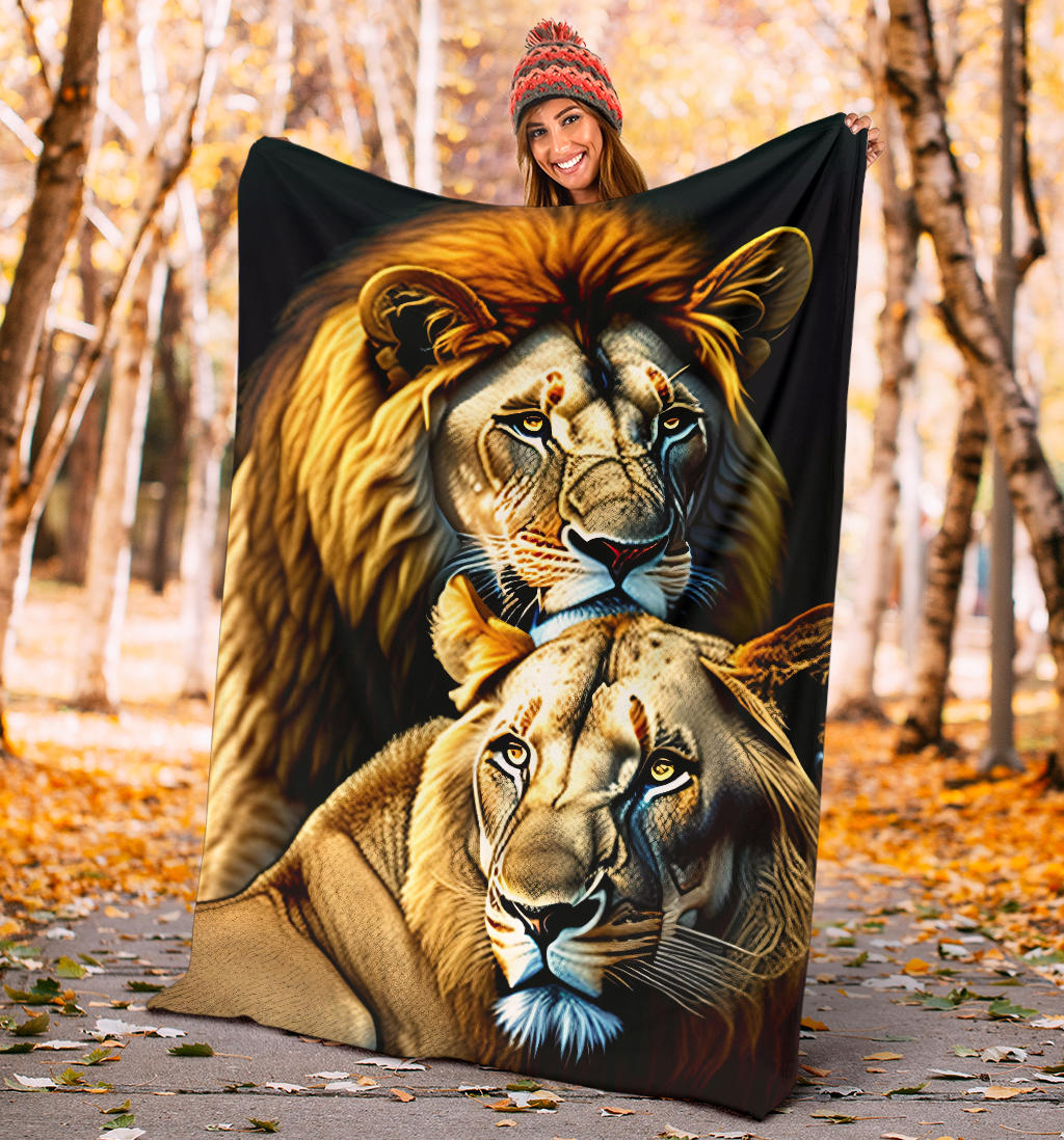 Lion Lioness Blanket