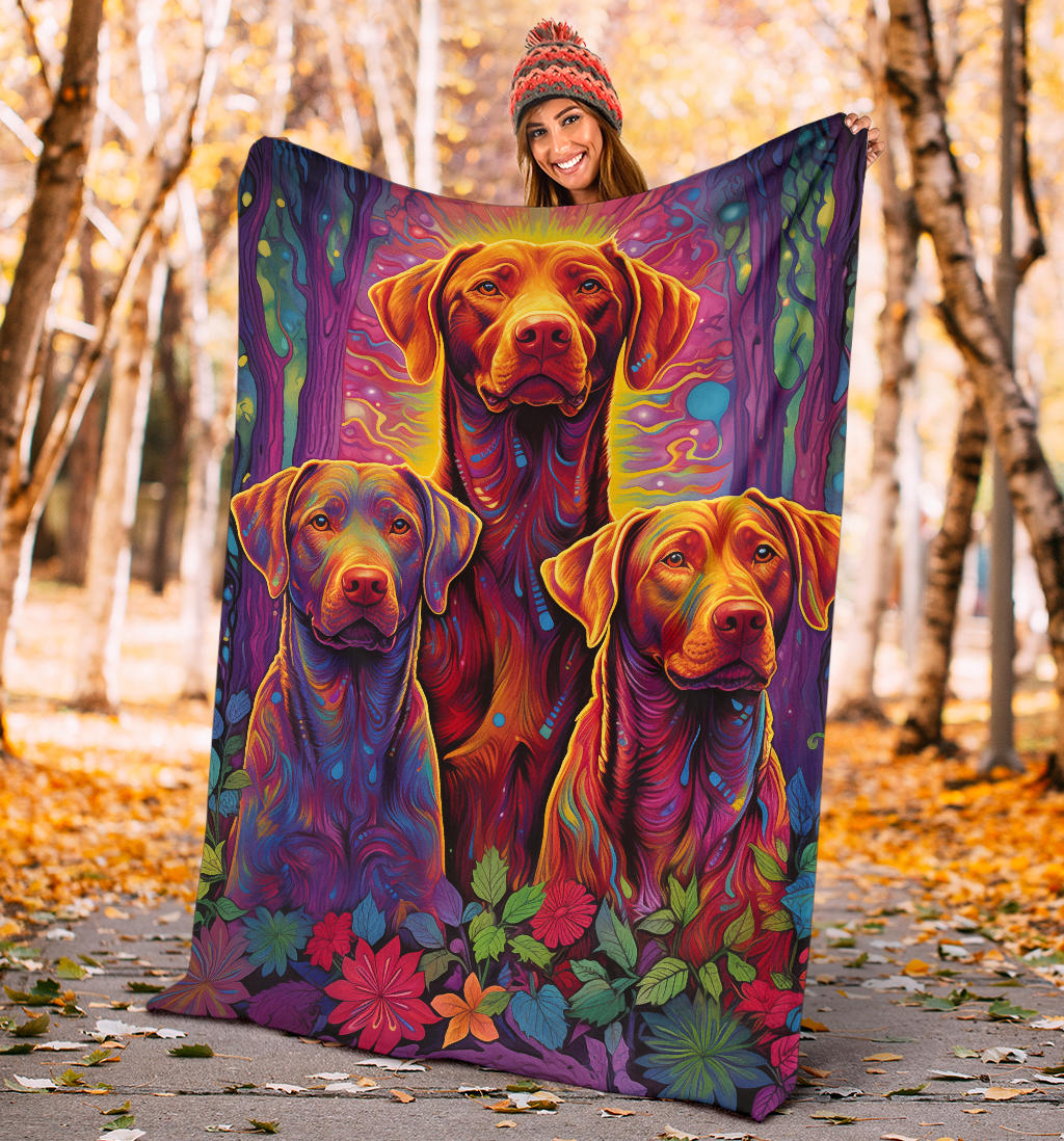 Chesapeake Bay Retrievr  Blanket, Trippy Psychedelics Chesapeake Bay Retrievr Fleece Blanket, Chesapeake Bay Retrievr Throw Blanket, Chesapeake Bay Retrievr Gifts