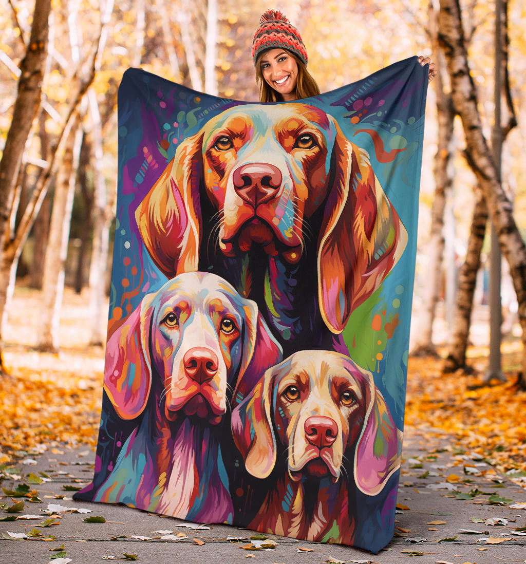 Bracco Italiano Blanket, Trippy Psychedelics Bracco Italiano Fleece Blanket, Bracco Italiano Throw Blanket, Bracco Italiano Gifts