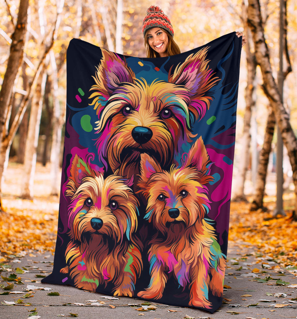 Australian Terri Blanket, Trippy Psychedelics Australian Terri Fleece Blanket, Australian Terri Throw Blanket, Australian Terri Gifts