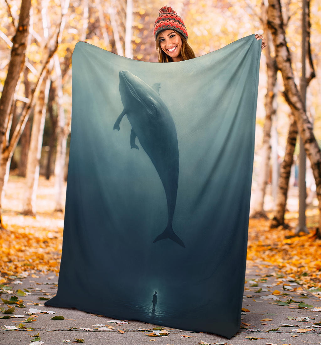 Blue Whale Blanket, Whale Throw Blanket, Whale Fleece Blanket, Whale Gifts