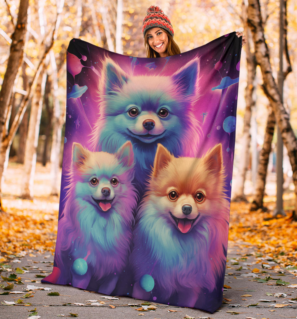 Schipperke Blanket, Trippy Psychedelics Schipperke Fleece Blanket, Schipperke Throw Blanket, Schipperke Gifts