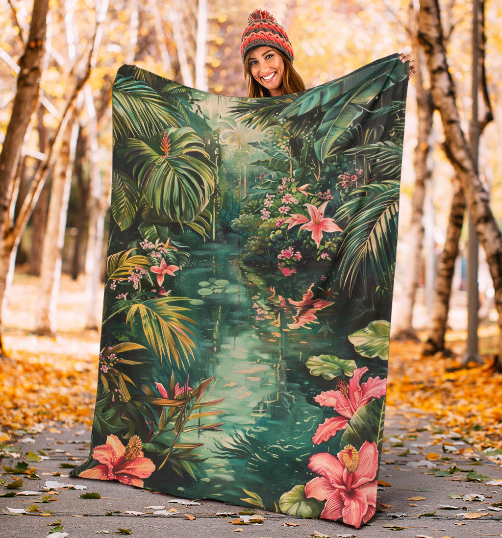 Tropical Paradise Blanket, Tropical Paradise Costume Blanket, Tropical Paradise Blanket Gift, Blanket