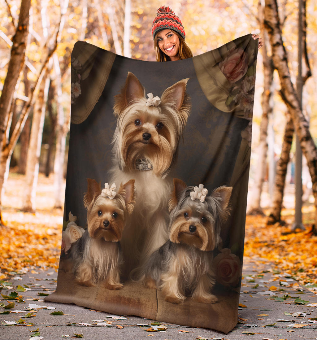 Yorkshire Terrier Family Blanket, Yorkshire Terrier Blanket, Yorkshire Terrier Gifts, Yorkshire Terrier Throw Blanket