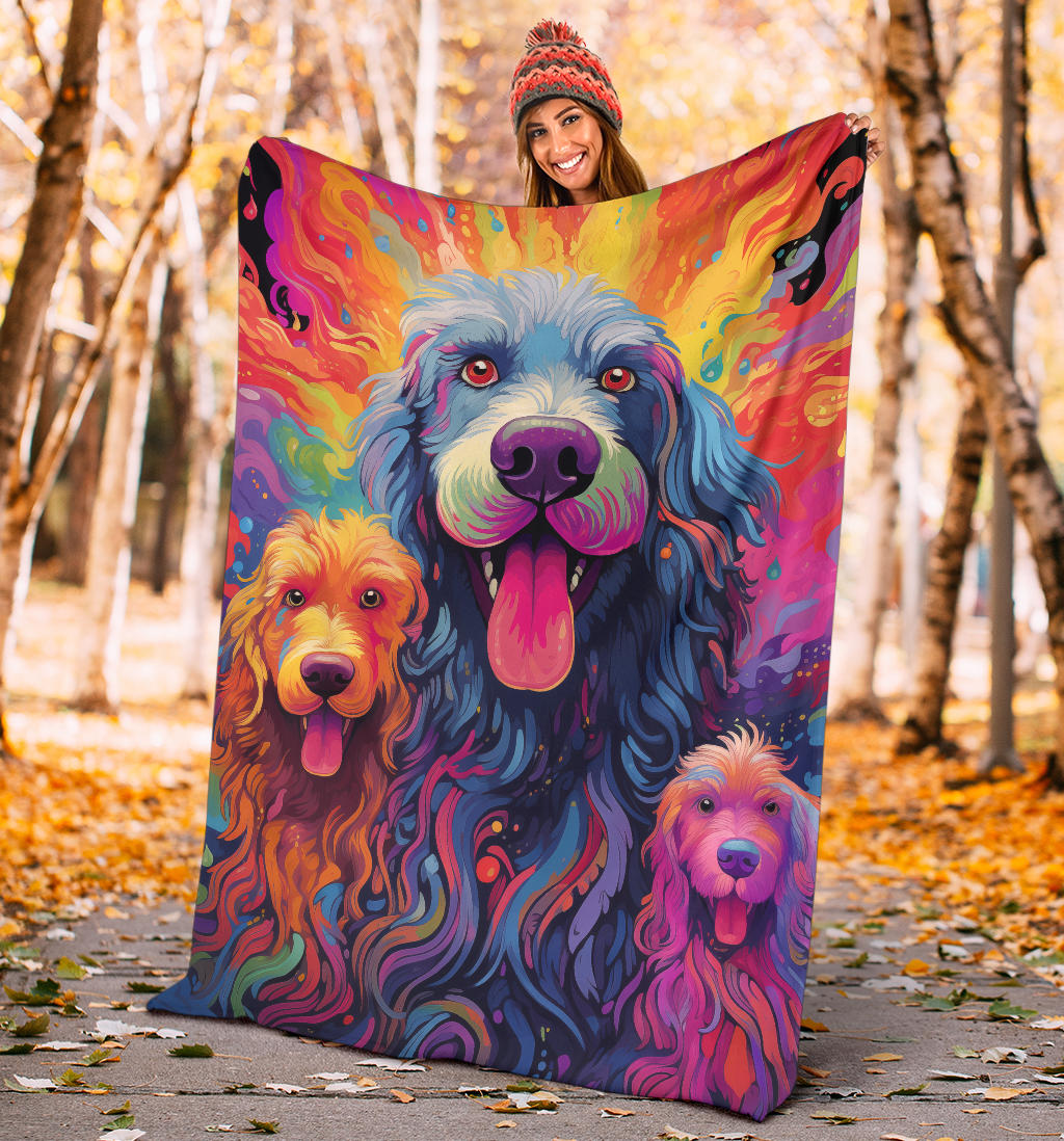 Bergamasco Sheepdog Blanket, Trippy Psychedelics Bergamasco Sheepdog Fleece Blanket, Bergamasco Sheepdog Throw Blanket, Bergamasco Sheepdog Gifts