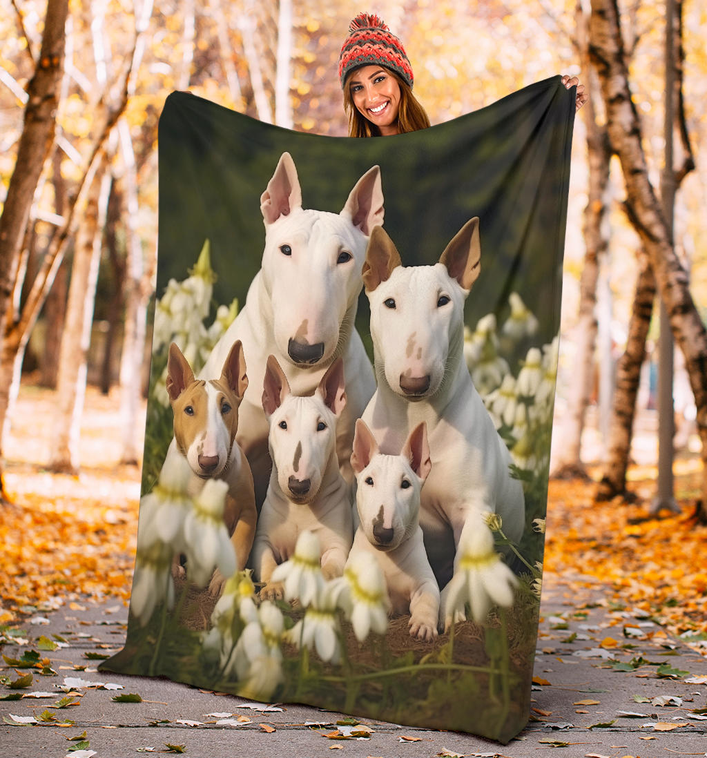 Bull Terrier Family Blanket, Bull Terrier Blanket, Bull Terrier Throw Blanket, Bull Terrier, Bull Terrier Gift