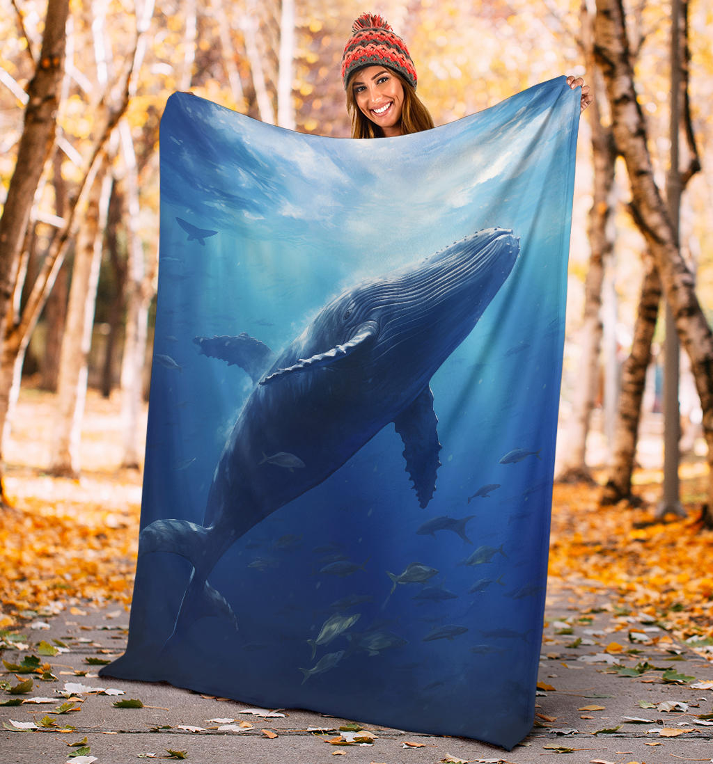 Blue Whale Blanket, Whale Throw Blanket, Whale Fleece Blanket, Whale Gifts