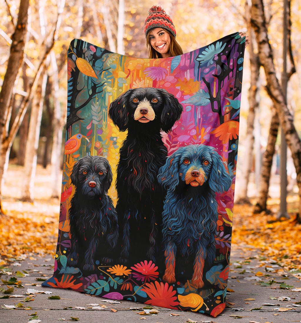 Barbet Blanket, Trippy Psychedelics Barbet Fleece Blanket, Barbet Throw Blanket, Barbet Gifts