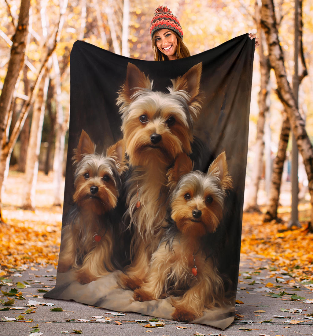 Yorkshire Terrier Family Blanket, Yorkshire Terrier Blanket, Yorkshire Terrier Gifts, Yorkshire Terrier Throw Blanket