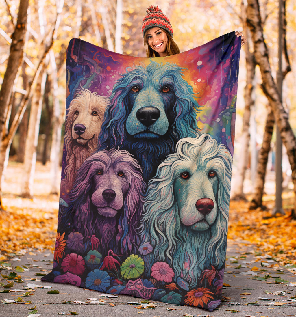 Bergamasco Sheepdog Blanket, Trippy Psychedelics Bergamasco Sheepdog Fleece Blanket, Bergamasco Sheepdog Throw Blanket, Bergamasco Sheepdog Gifts