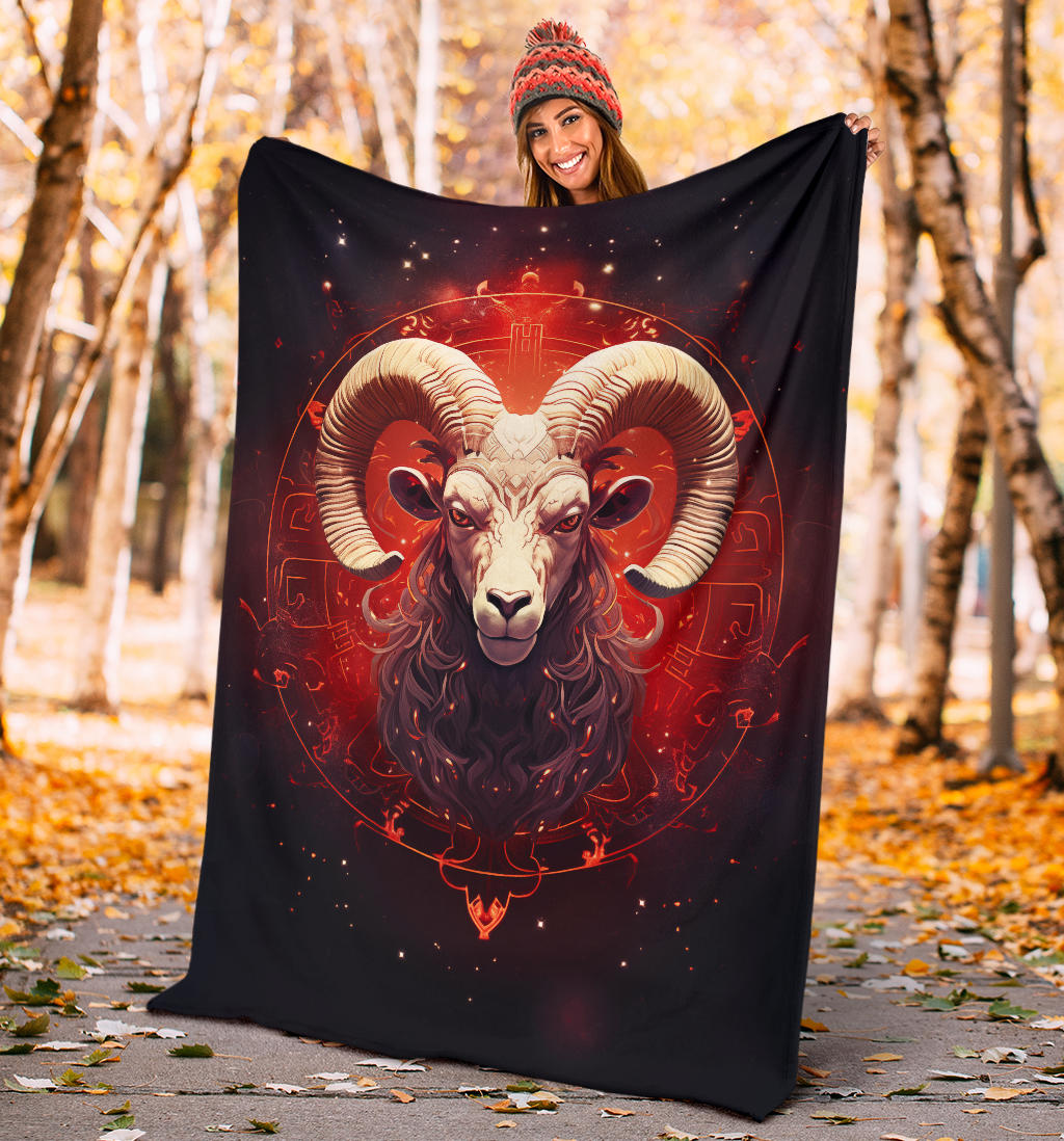 Aries Zodiac Blanket, Ram Zodiac Sign, Aries Gifts, Aries Throw Blanket, Ram Zodiac Gifts