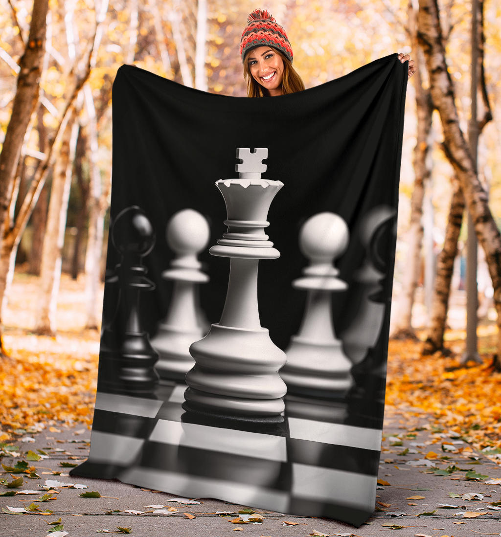 Chess Blanket, Chess Fleece Blanket, Chess Gifts, Chess Neuveau art, Chess Custom Name, Chess Throw Blanket