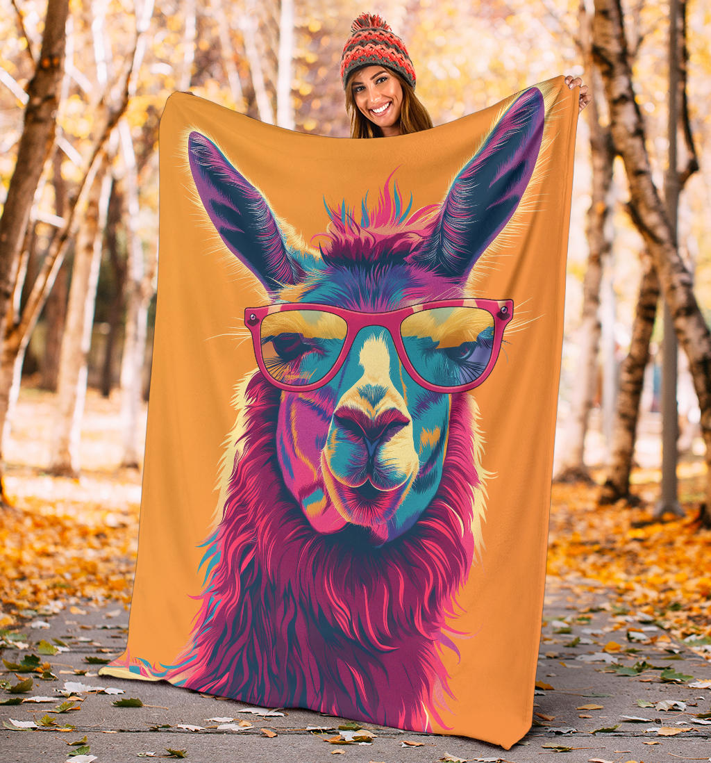 Lama Blanket, Trippy Psychedelics Lama Fleece Blanket, Lama Throw Blanket, Lama Gifts