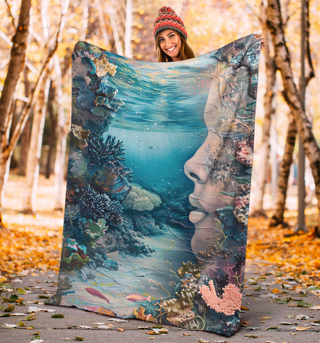 Oceanic Bliss Blanket, Oceanic Bliss Estetic Blankets, Oceanic Bliss Blanket Gifts, Blanket