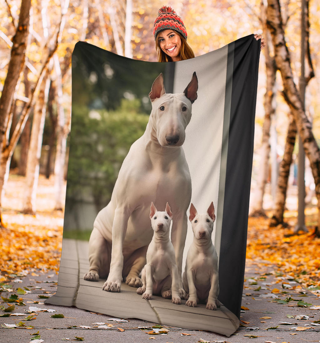 Bull Terrier Family Blanket, Bull Terrier Blanket, Bull Terrier Throw Blanket, Bull Terrier, Bull Terrier Gift