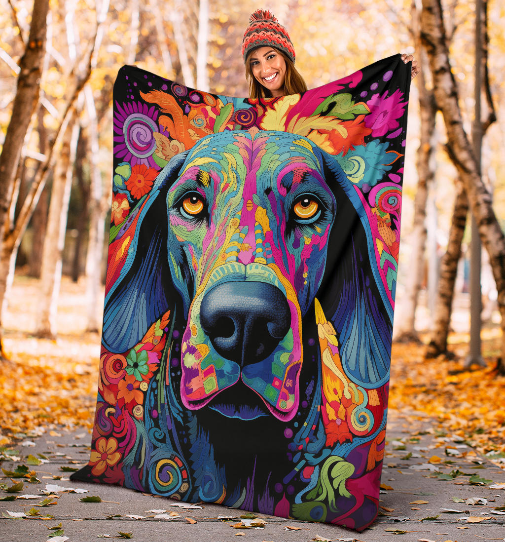 Trippy Psychedelics Great Dane Blanket, Great Dane Fleece Blanket, Great Dane Throw Blanket, Great Dane Gifts