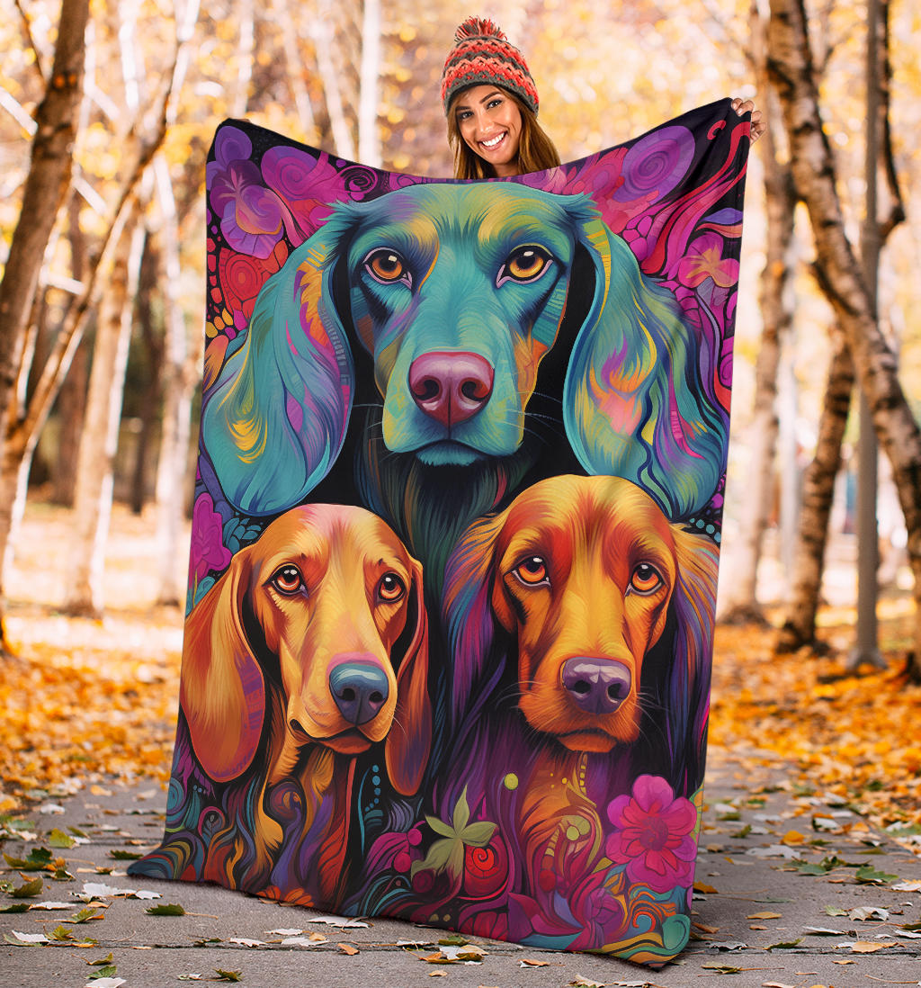 Estonian Hound Blanket, Trippy Psychedelics Estonian Hound Fleece Blanket, Estonian Hound Throw Blanket, Estonian Hound Gifts