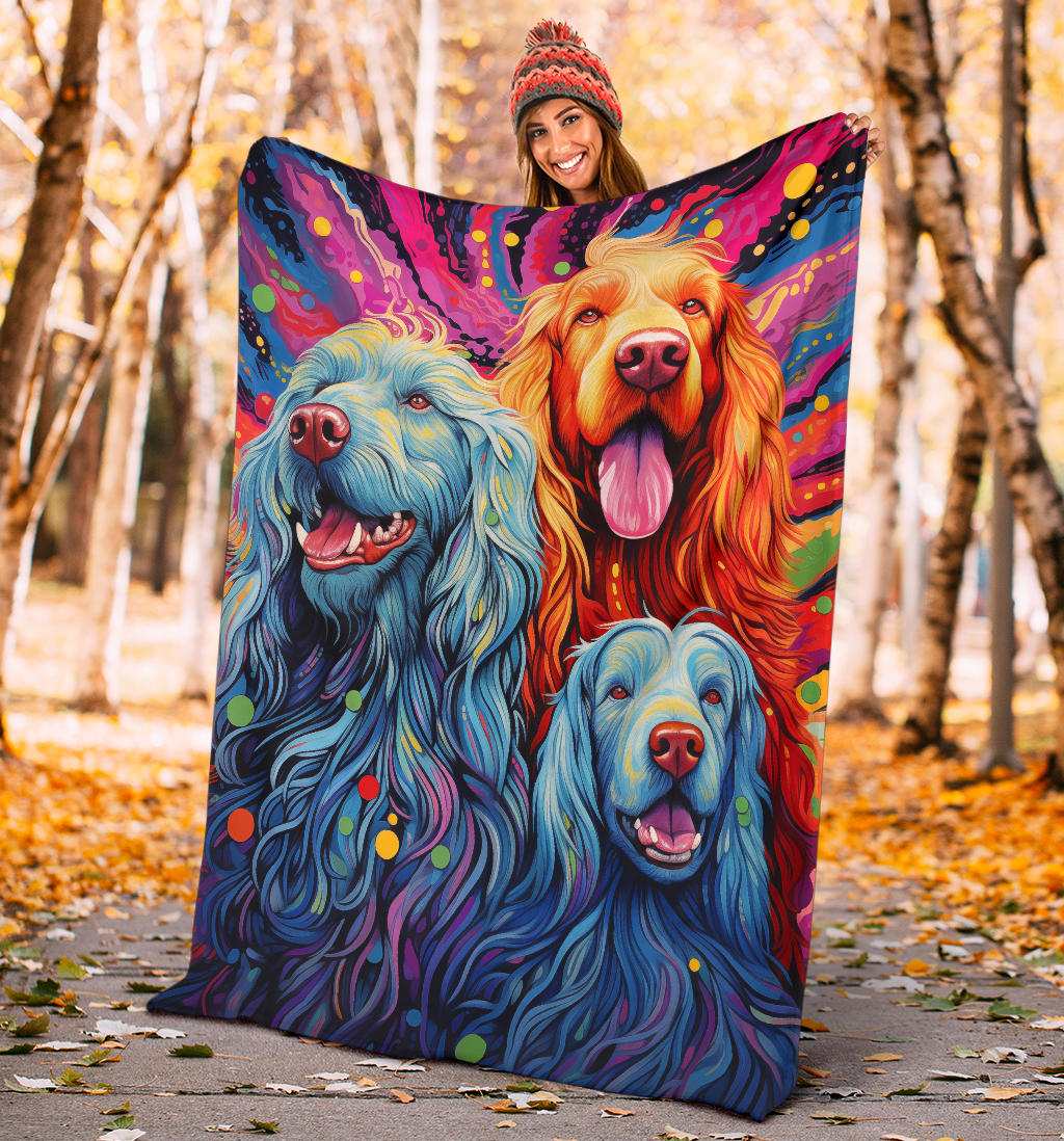 Bergamasco Sheepdog Blanket, Trippy Psychedelics Bergamasco Sheepdog Fleece Blanket, Bergamasco Sheepdog Throw Blanket, Bergamasco Sheepdog Gifts