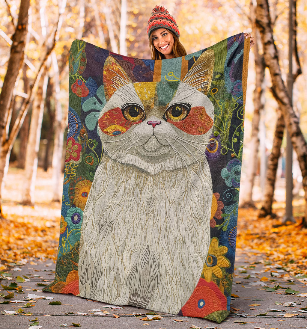 Exotic Shorthair cat Blanket, Trippy Psychedelics Exotic Shorthair cat Fleece Blanket, Exotic Shorthair cat Throw Blanket, Exotic Shorthair cat Gifts