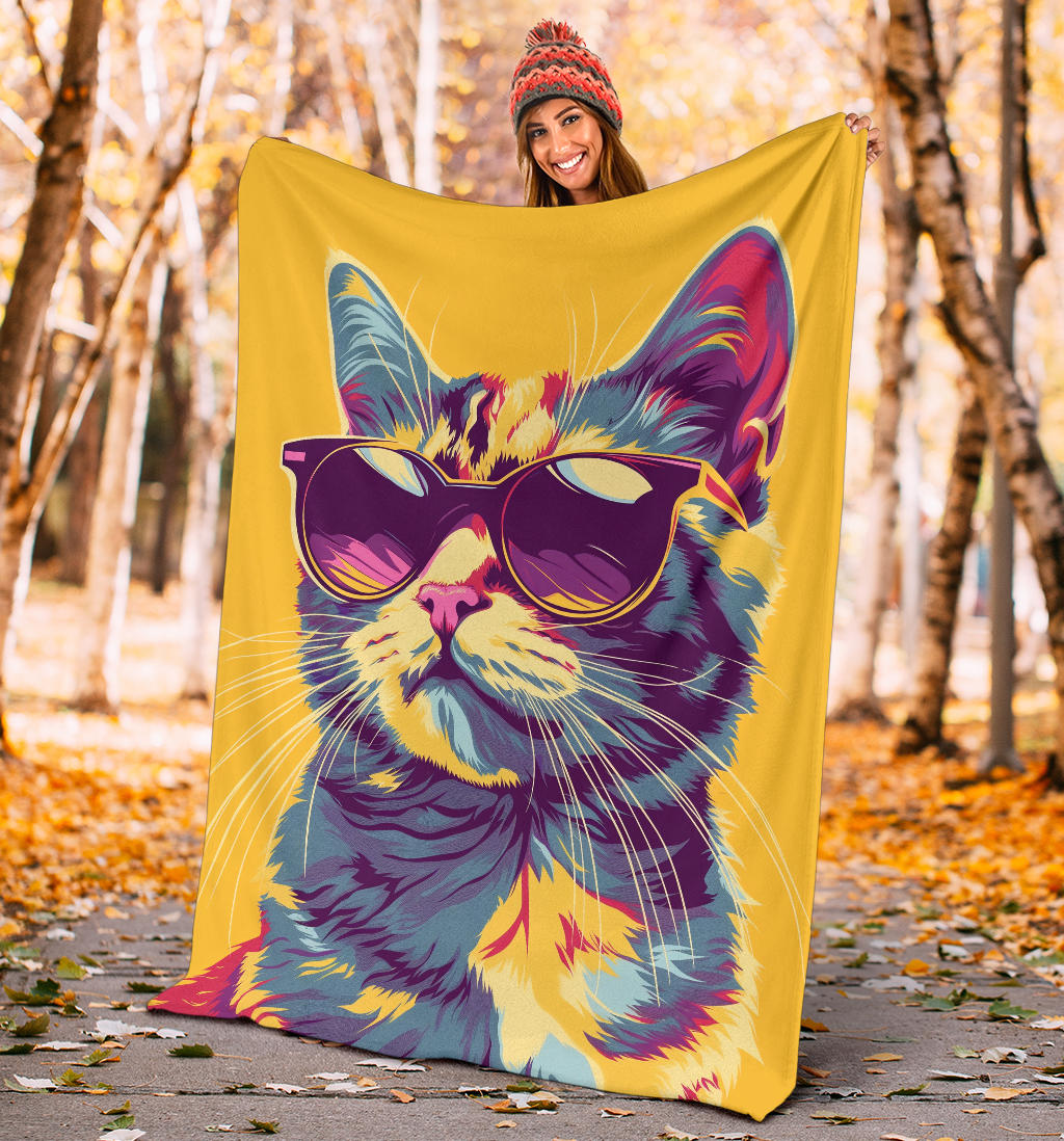 American Shorthair cat Blanket, Trippy Psychedelics American Shorthair cat Fleece Blanket, American Shorthair cat Throw Blanket, American Shorthair cat Gifts