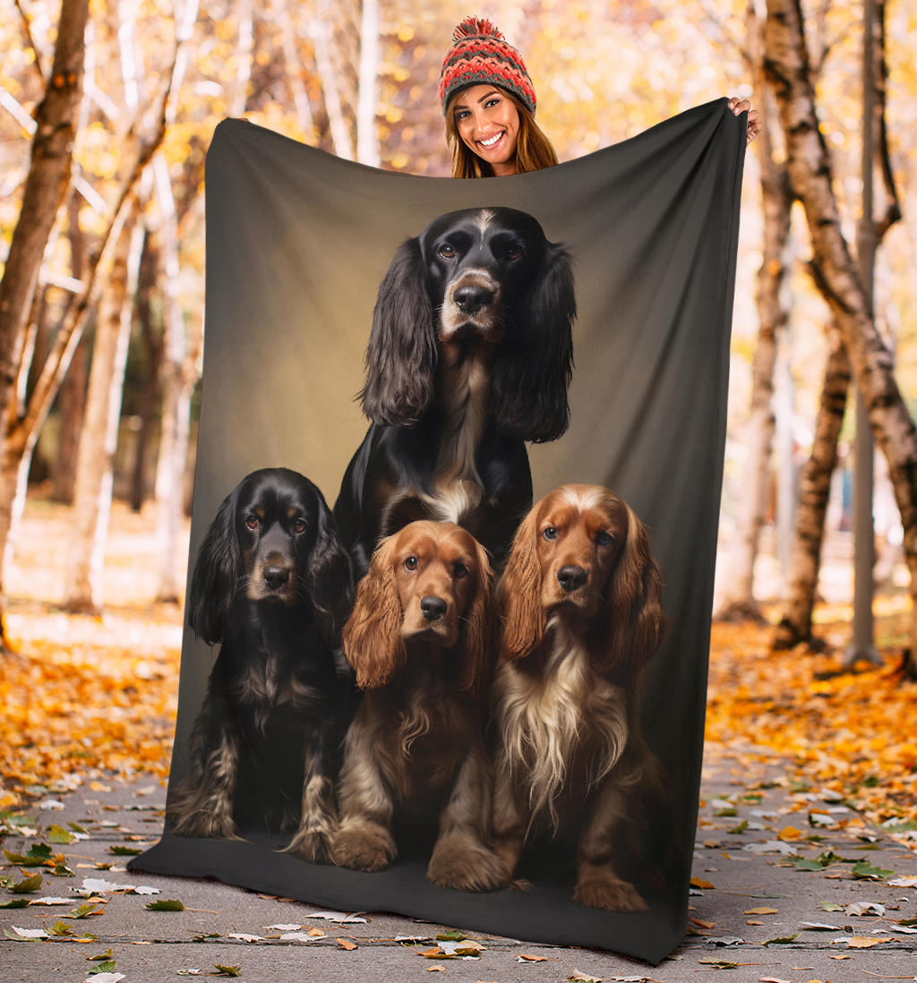 Cocker Spaniel Family Blanket, Cocker Spaniel Blanket,Cocker Spaniel Throw Blanket, Cocker Spanie, Cocker Spaniel Gifts