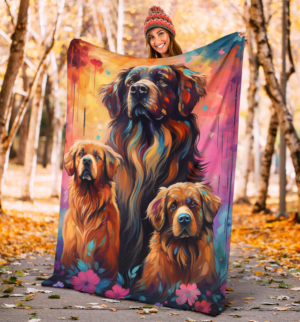 Caucasian Shepherd Blanket, Trippy Psychedelics Caucasian Shepherd Fleece Blanket, Caucasian Shepherd Throw Blanket, Caucasian Shepherd Gifts